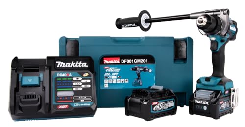 Makita DF001GD201 - 40V max akumulatora urbjmašīna, 2,5 Ah, 2 akumulatori, lādētājs, MAKPAC komplekts