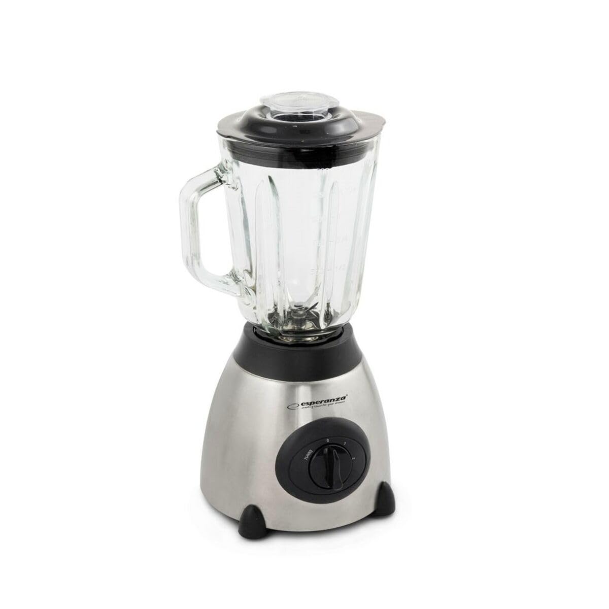 Esperanza EKM020 Blender - 500W power, 1.5L stainless steel and black design, perfect for smoothies and soups.