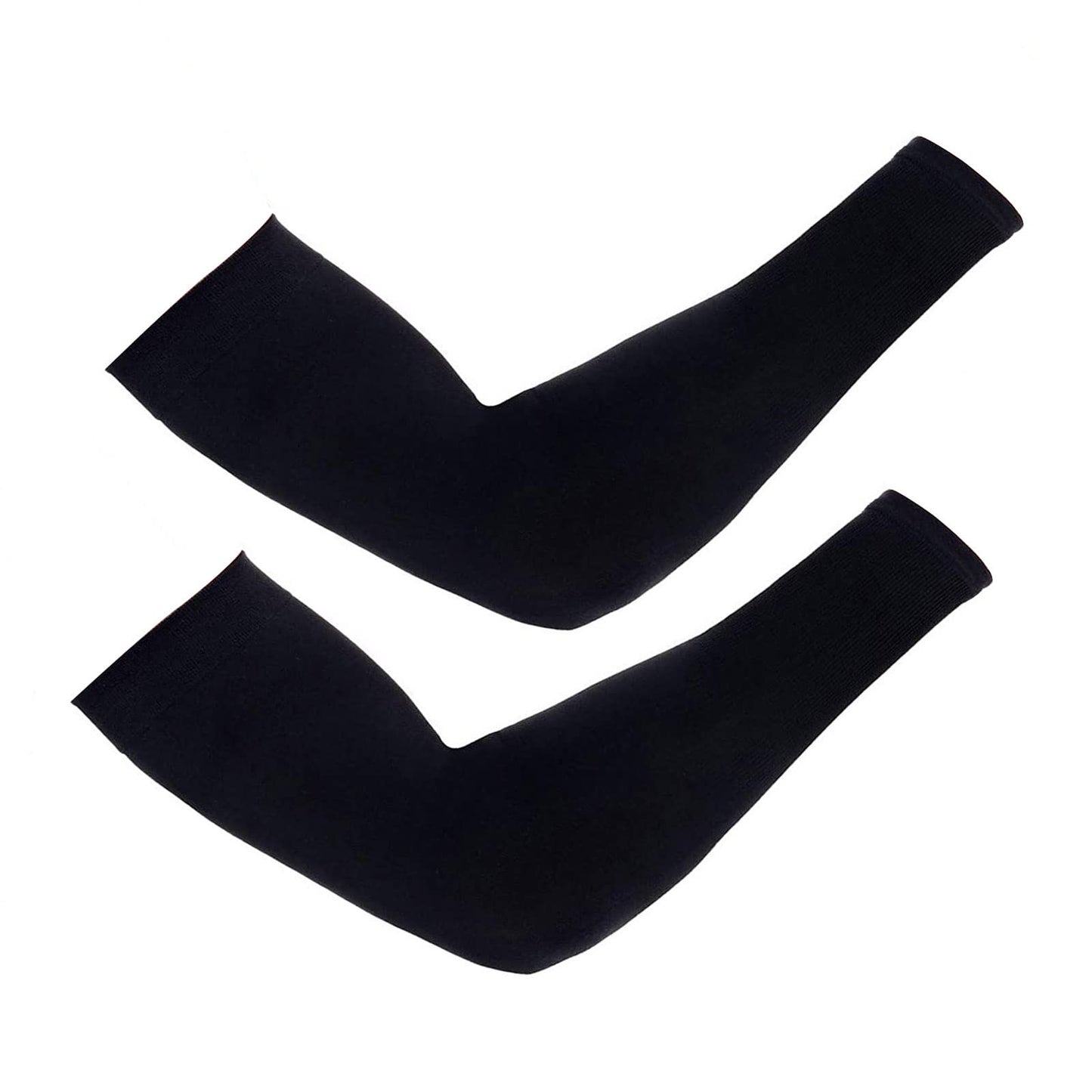 UV aizsardzības roku uzmavas, vēsas arm sleeves rokām, roku pārvalki sievietēm vīriešiem jauniešiem, tetovējumu maskēšanai, riteņbraukšanai, pārgājieniem, skriešanai, volejbolam, braukšanai (melns, 1 pāris)