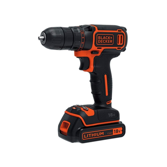 Black+Decker akumulatora urbjmašīna - 18V, 2 akumulatori, lādētājs, neslīdošs rokturis, LED gaisma, planētu pārnesums.