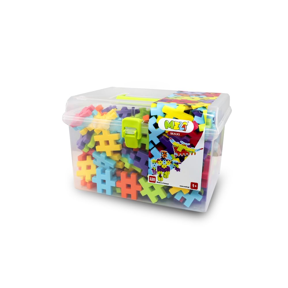 Meli Maxi Travel Box 220 – 220 colorful blocks for creative play in a convenient travel case