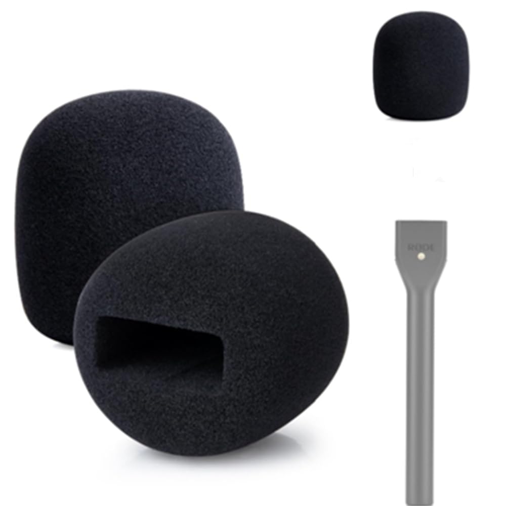 Mikrofona putuplasta vēja aizsargs Saidbuds DJI Mic 2, Rode Wireless GO II, bezvadu, melns