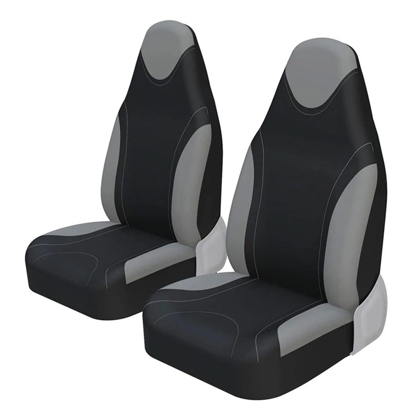 QILINGS auto sēdekļu pārvalki VW Up priekšējiem kausveida sēdekļiem, universāli auto, kravas auto un SUV sēdekļu aizsargi, 2 gab. Gray