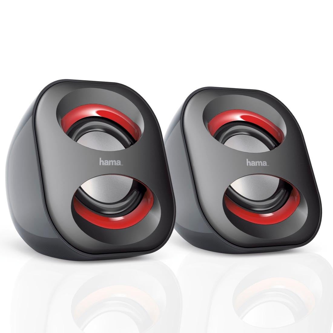 Datora skaļruņi Hama Sonic Mobil 183, aktīvā stereo sistēma 2.0, USB 3.0, 3,5 mm, 3 W