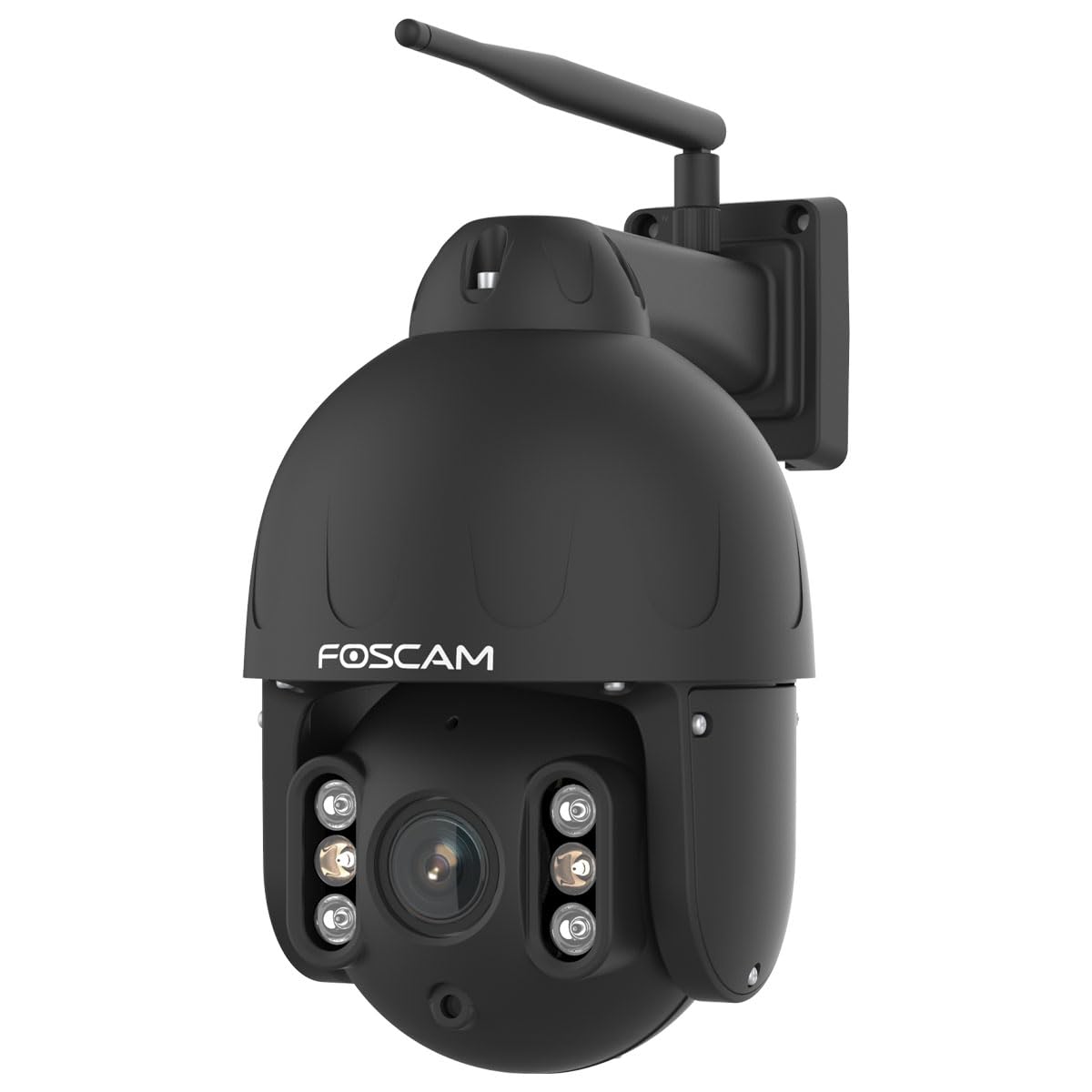 Foscam SD8P augstas izšķirtspējas 8 MP divjoslu WLAN PTZ kupola uzraudzības kamera ar 4x optisko tālummaiņu un inteliģentu cilvēku un transportlīdzekļu atpazīšanu.