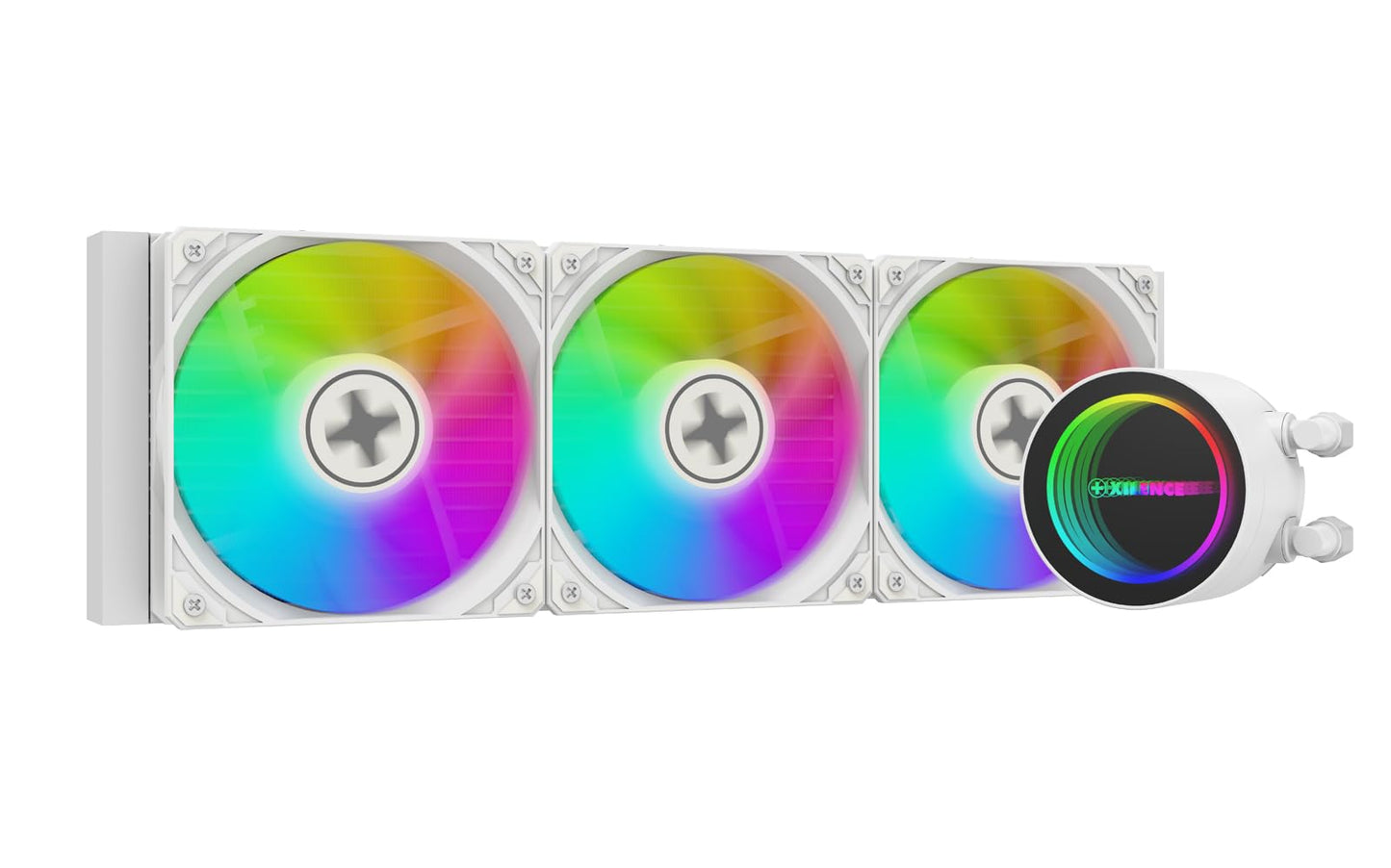 Xilence LQ360G.W.ARGB - 360mm AiO cooler, Infinity Mirror, 3x 120mm ARGB fans, supports AM5/AM4, LGA 1700/1151, 350W TDP.