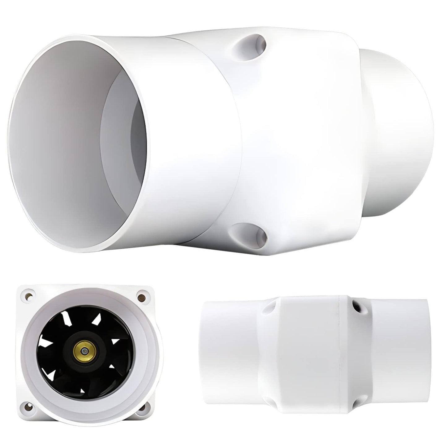 Kanāla ventilators YHYYU 2'', mazs nosūces ventilators, jauktas plūsmas cauruļventilators, Ø50mm, 36m³/h, birojam, vannas istabai, tualetei, virtuvei, siltumnīcai