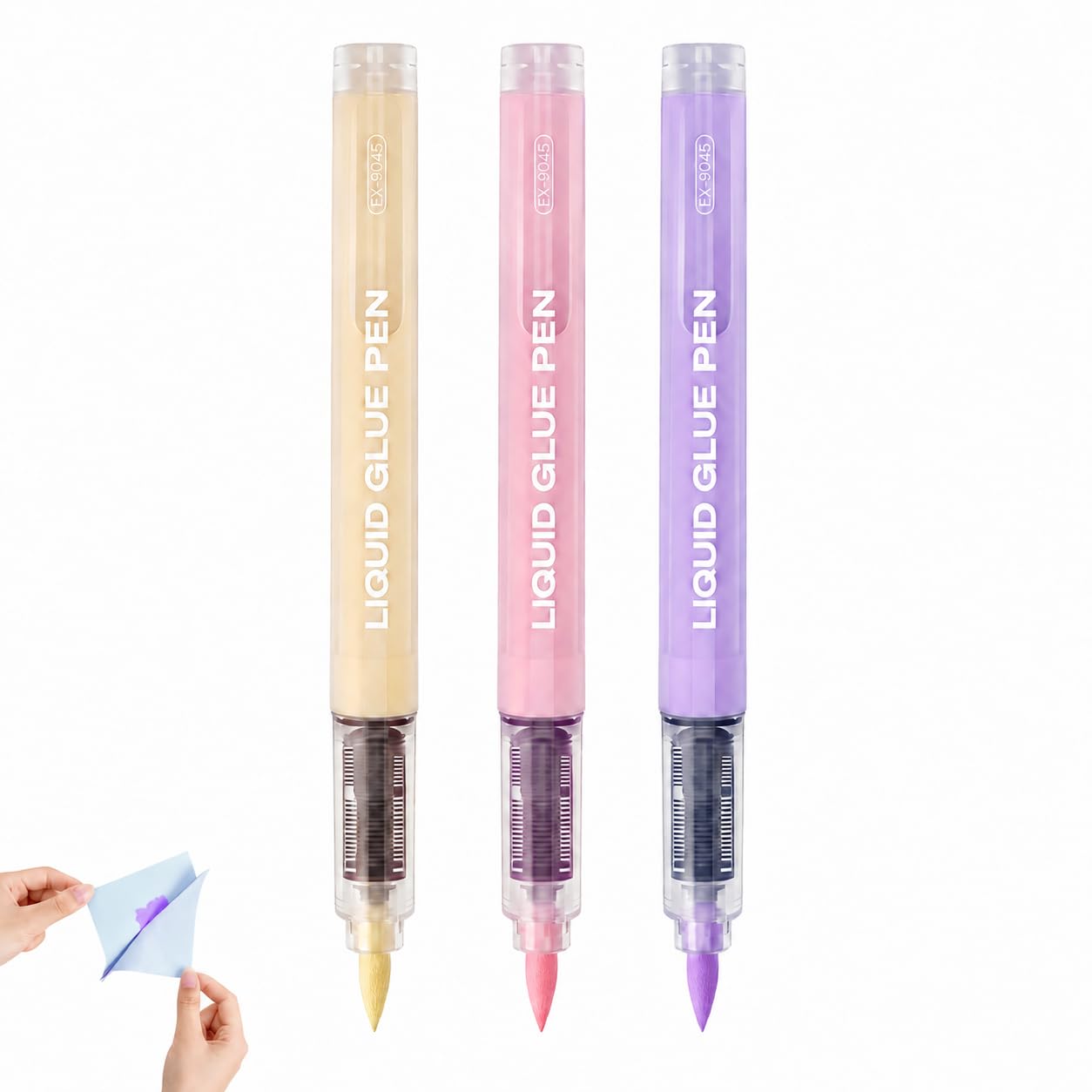 Līmes pildspalvas FloraVigo, 3 gab. ātri žūstošas šķidrās līmes pildspalvas, piemērotas scrapbooking, dienasgrāmatām, apsveikuma kartītēm, dāvanu iesaiņošanai, etiķetēm un DIY rokdarbu projektiem