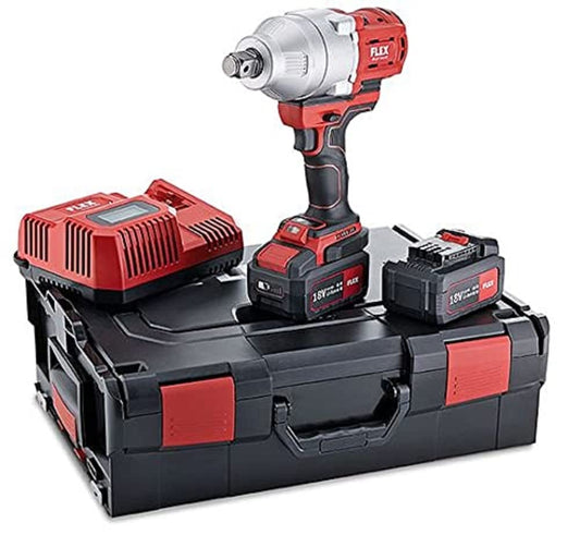 Flex akumulatora trieciena skrūvgriezis 18V - komplekts ar akumulatoru un lādētāju, 3/4" 18.0-EC/5.0.