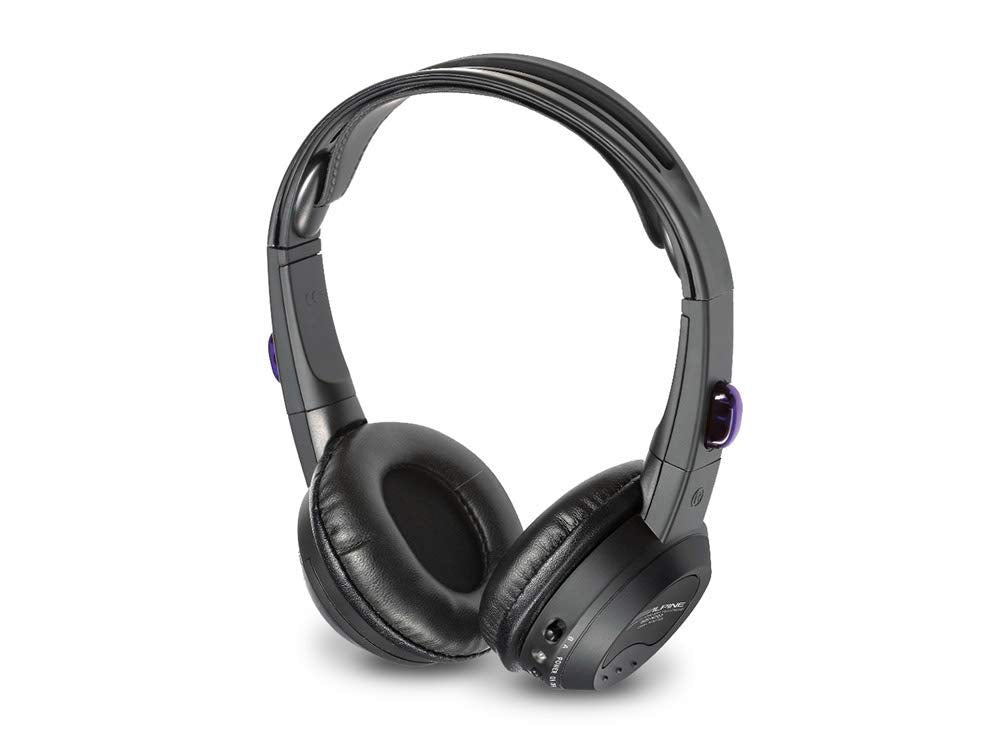 Alpine SHS-N207 - Red foldable wireless headphones with comfortable ear cushions and built-in microphone.