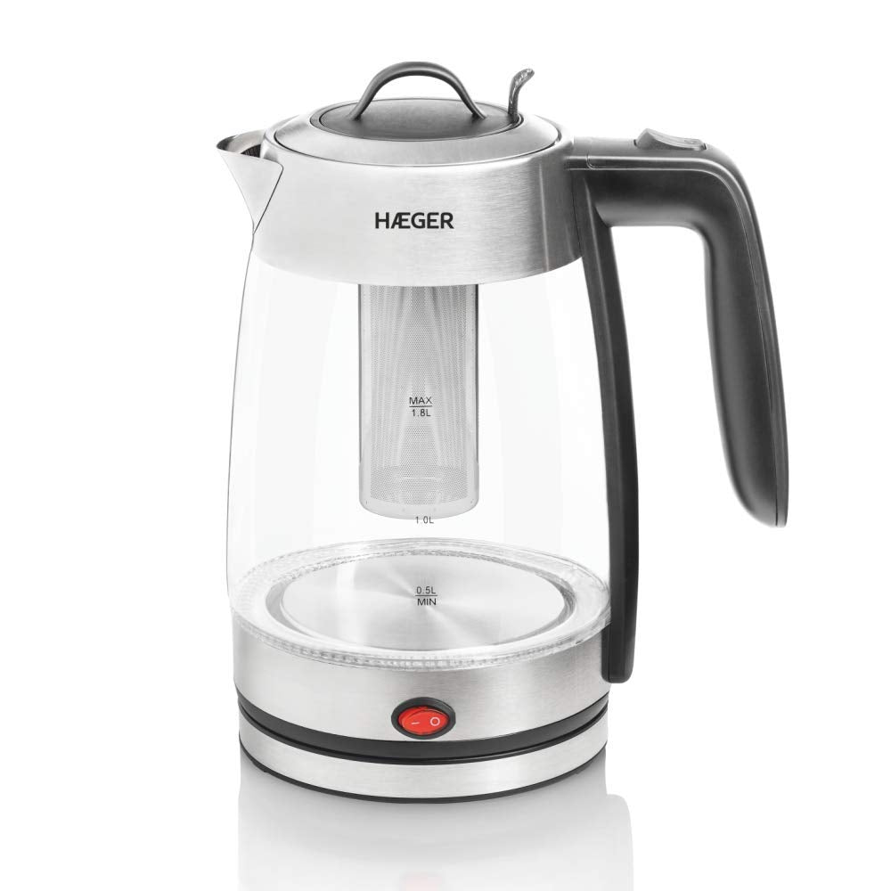 Haeger Perfect Tea Kettle - 2200 W, 1.8 L capacity, fast boiling, sleek design, perfect for tea lovers.
