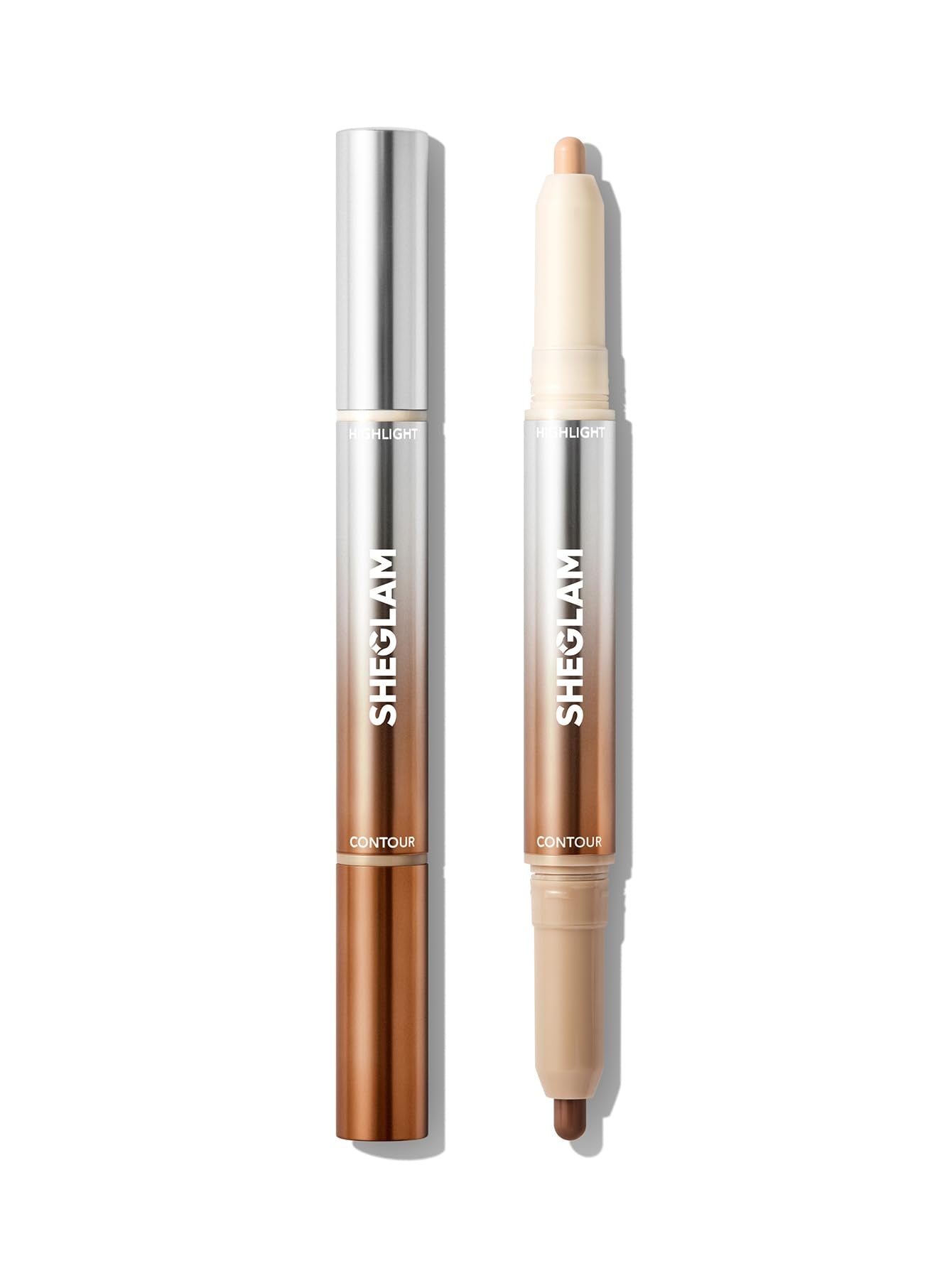 Bronzeris SHEGLAM Fine Line 2-in-1 Nose Contour & Highlight Pen ilgnoturīgs, ūdensizturīgs, krēmīgs, Chestnut