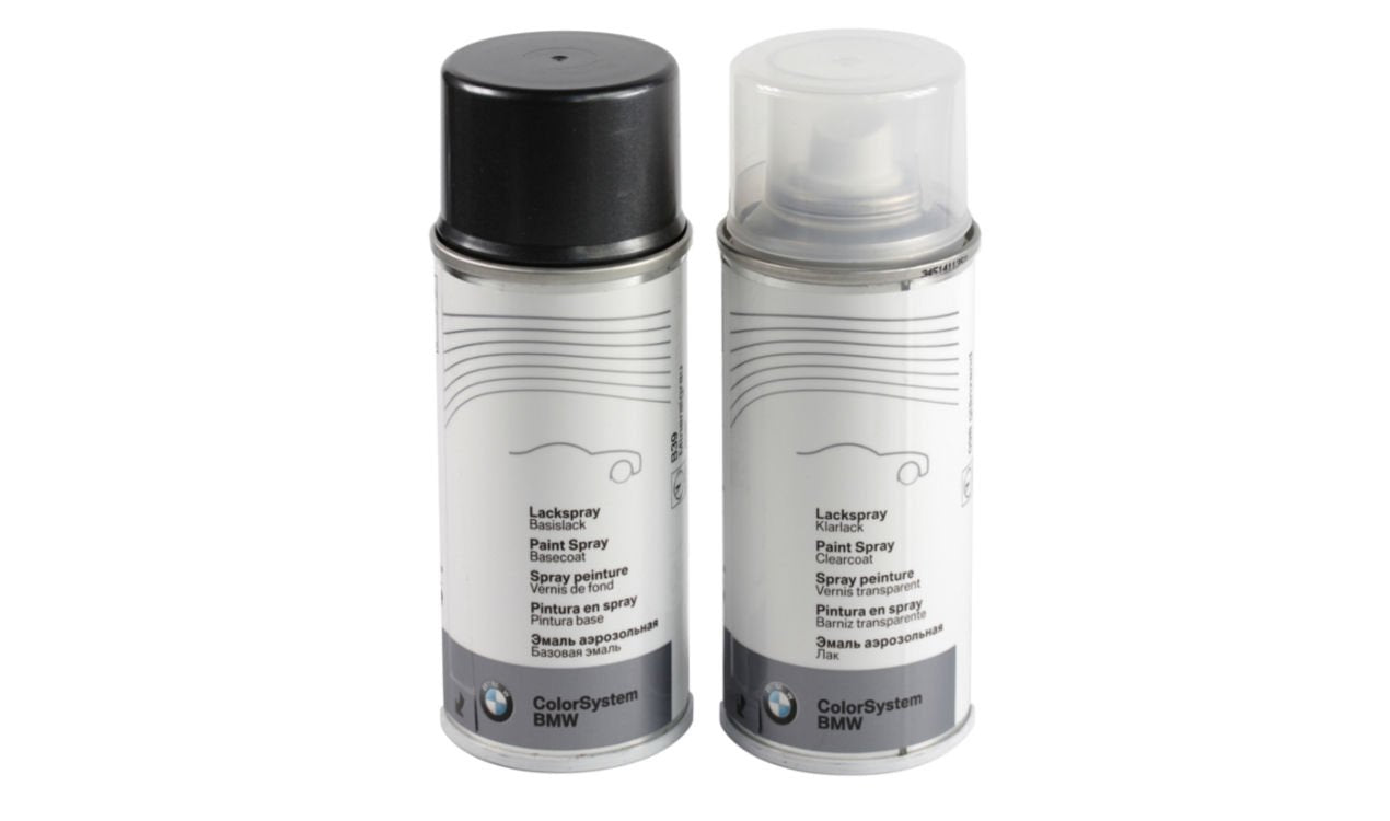 BMW krāsu aerosolu komplekts Original BMW divslāņu Schwarz II - 668