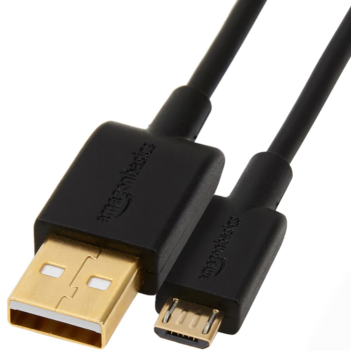 USB-A–Micro USB 2.0 kabelis, 480 Mbit/s datu pārraides ātrums, apzeltīti savienotāji, 1.8 m, melns