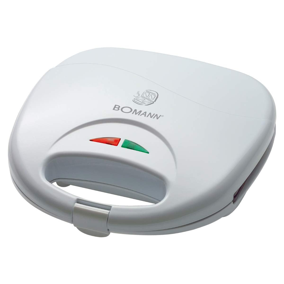 Bomann® sviestmaizes cepeškrāsns 2 sviestmaizēm | ar nelipīgu pārklājumu | sviestmaizes cepeškrāsns ar trīsstūrveida sviestmaizes plāksnēm | automātiska temperatūras kontrole | 750 vati | ST 5016 CB balts