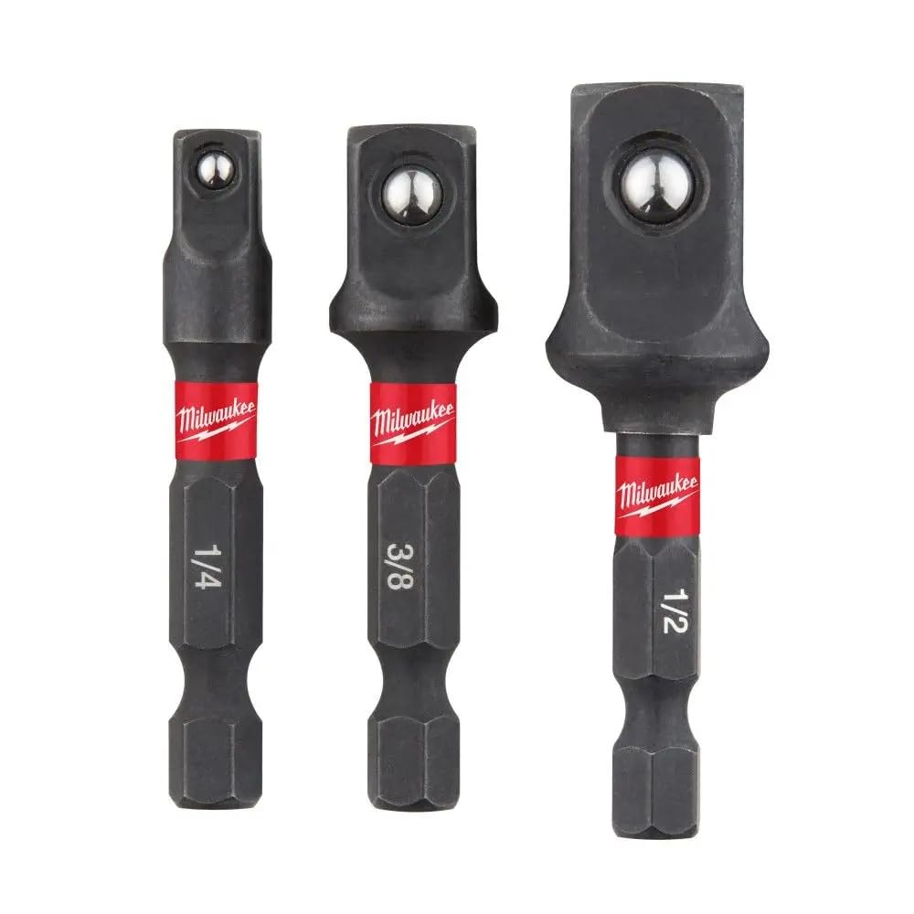 Ligzdatslēgu adapteru komplekts Milwaukee 3. Set (1/4 + 3/8 + 1/2)