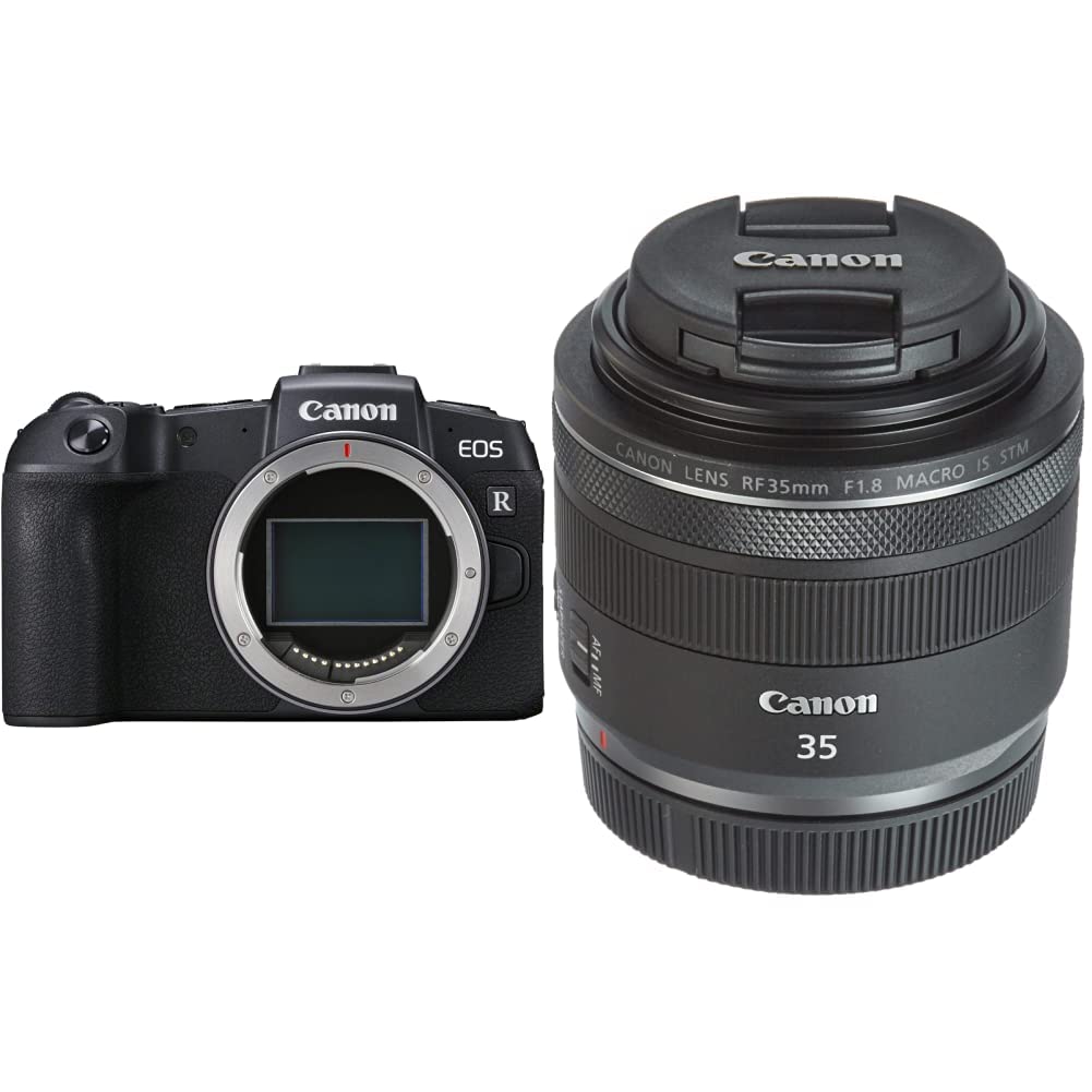 10. Canon EOS RP pilna formāta sistēmas kamera - korpuss ar RF 35mm F1.8 makro is STM (bezspoguļa, 26,2 megapikseļi, 7,5 cm Clear View LCD II, 4K, DIGIC 8 attēlu procesors, Wi-Fi, Bluetooth, pilna formāta sensors)