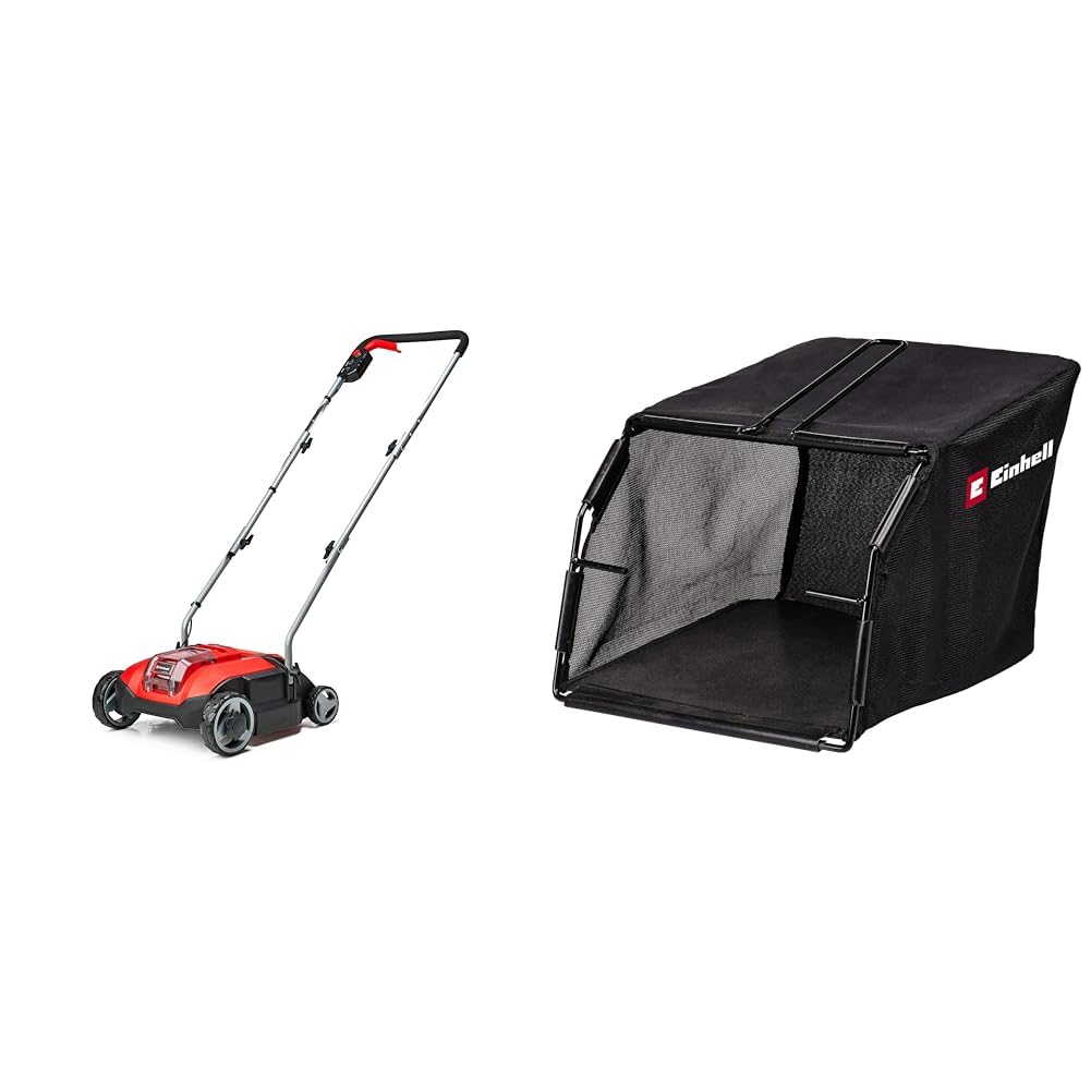 Vertikulators Einhell Akku-Vertikutierer GC-SC 18/28 Li Power X-Change, 18 V, Brushless, 28 cm Messerwalze, 3 pakāpju darba dziļuma regulēšana, ar savācējgrozu