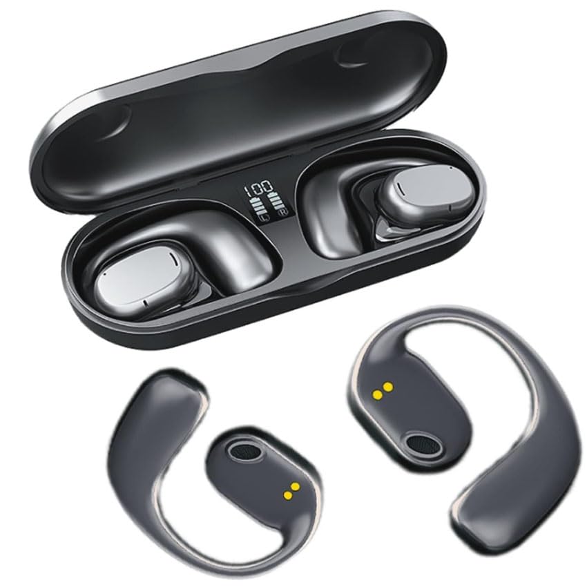 Monkey Ladder PRENDELUZ - bezvadu Bluetooth austiņas ar ausu āķiem, melnas, 6 stundu atskaņošanas laiks