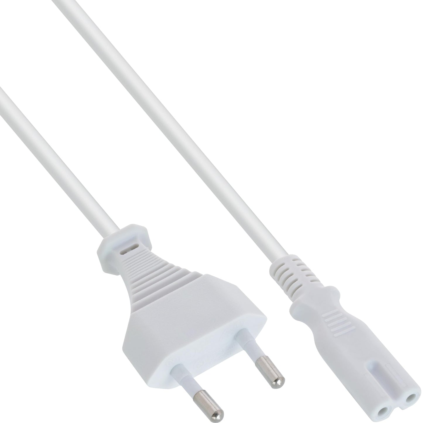 InLine® 16603W strāvas kabelis, strāvas spraudnis uz Euro 8 C7 spraudni, balts, 0,3m