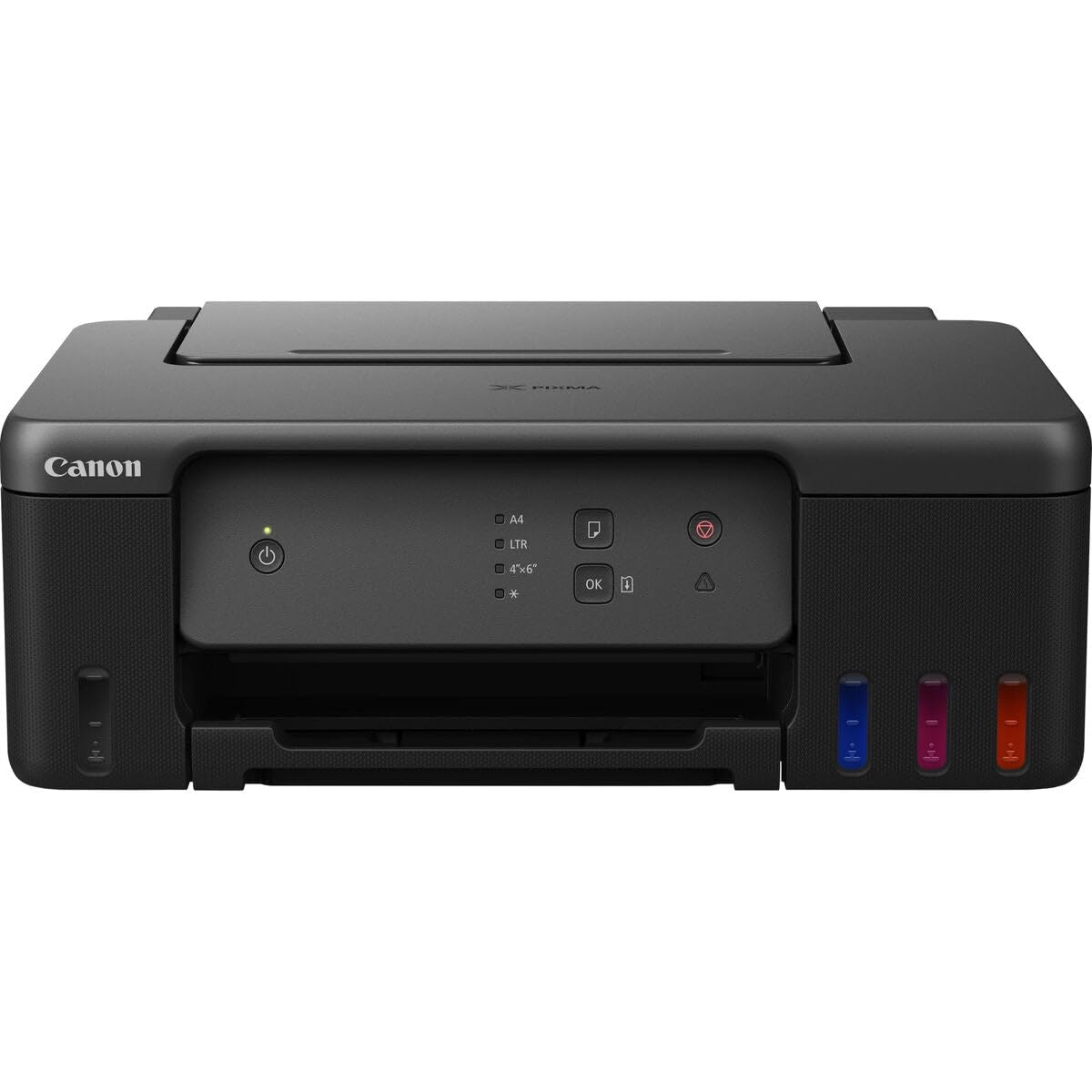 Canon PIXMA G1530 MegaTank printer - Refillable ink tanks, A4 color printing, USB connectivity, sleek black/gray design