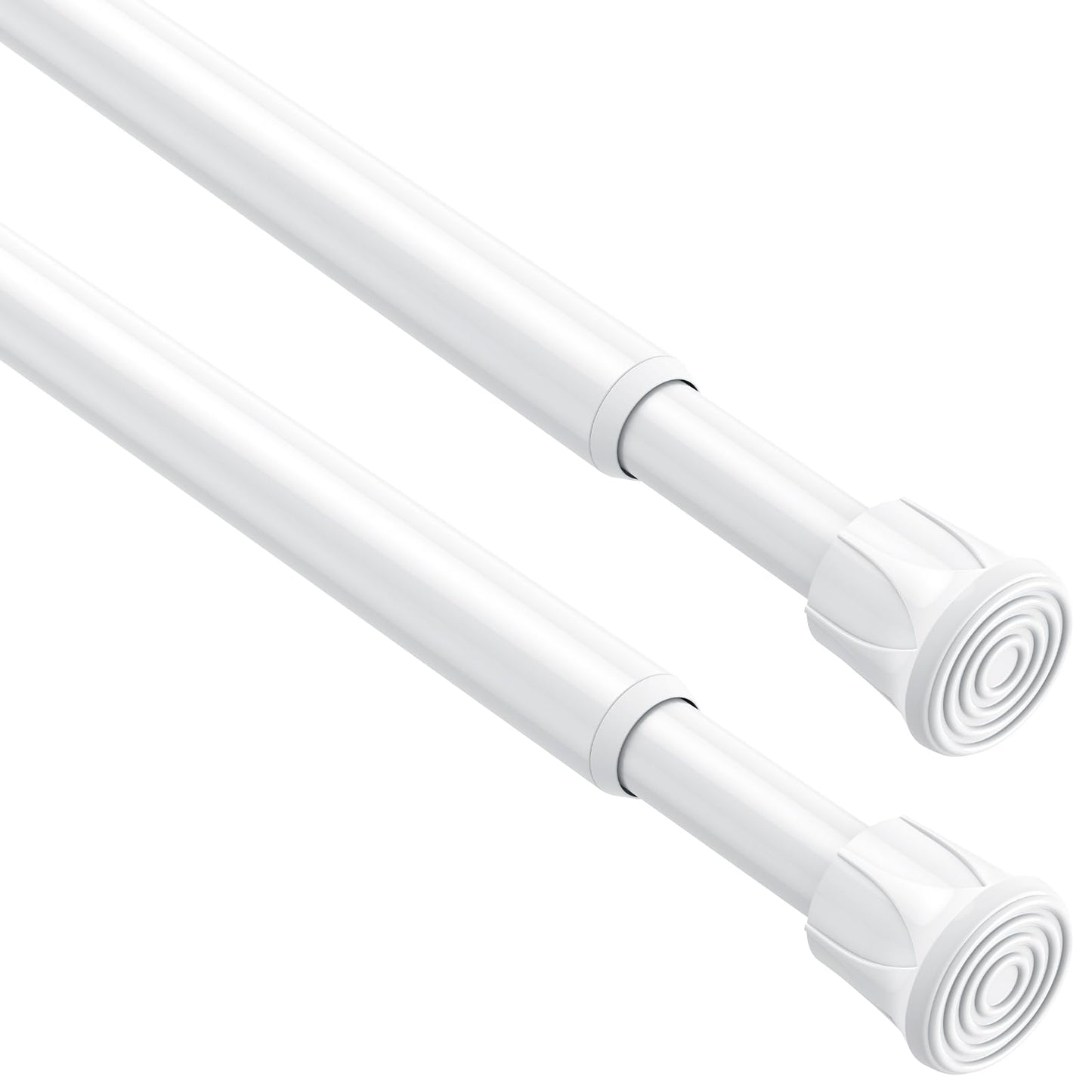 2 gab. aizkaru stieņi bez urbšanas ZipGlo, balti, 40-70 cm, Ø13mm, spriegošanas stieņi