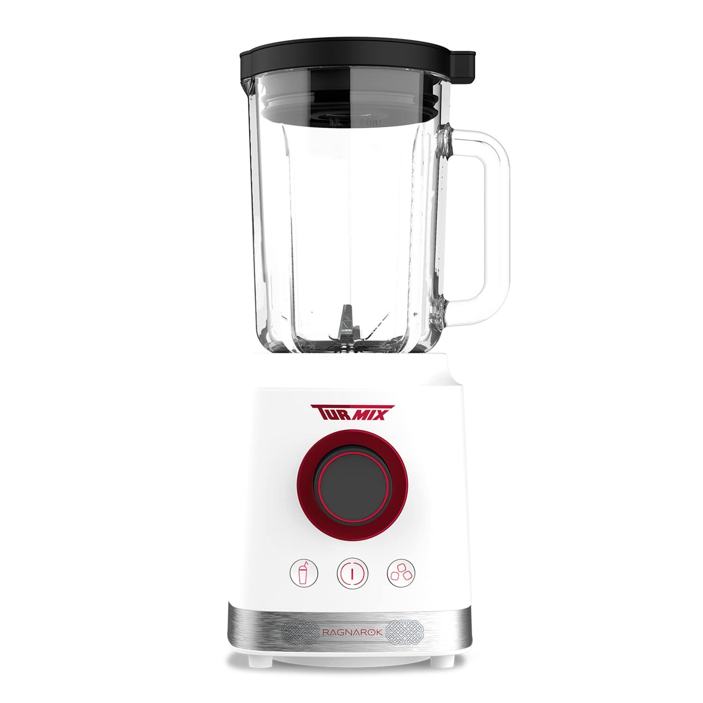 Turmix Ragnarok stenda mikseris - 1800 W, 1,8 l stikla krūze, 3 programmas, nerūsējošā tērauda asmeņi, bez BPA, balts