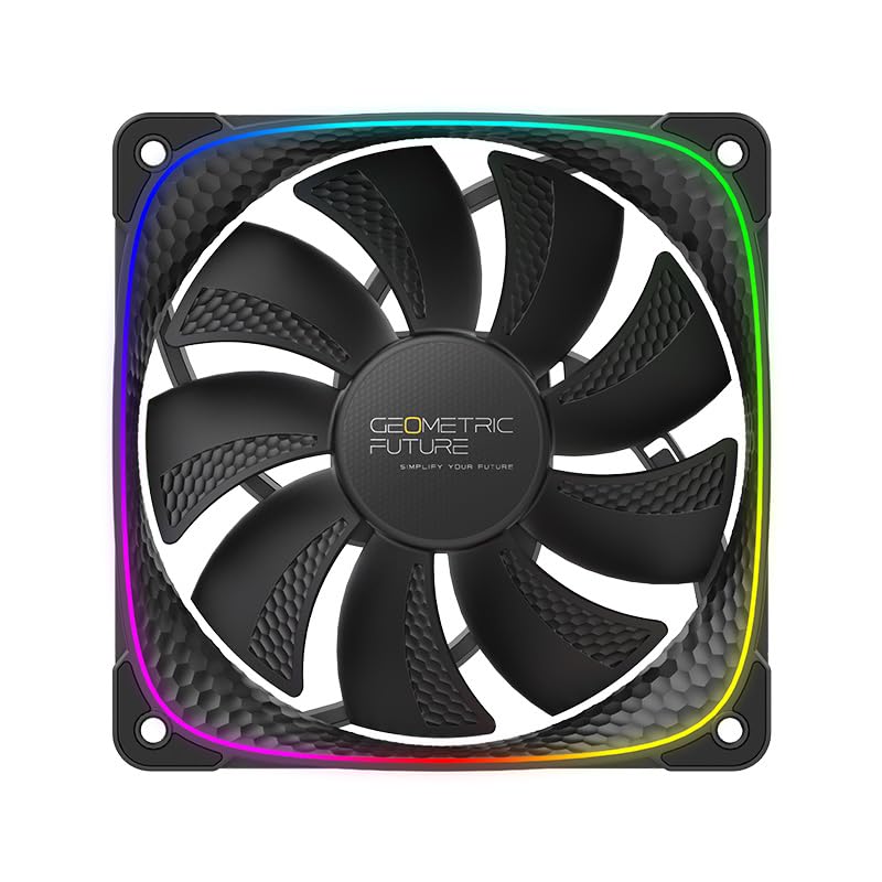 Geometric Future Squama 2503B RGB ventilators - 120 mm, melns