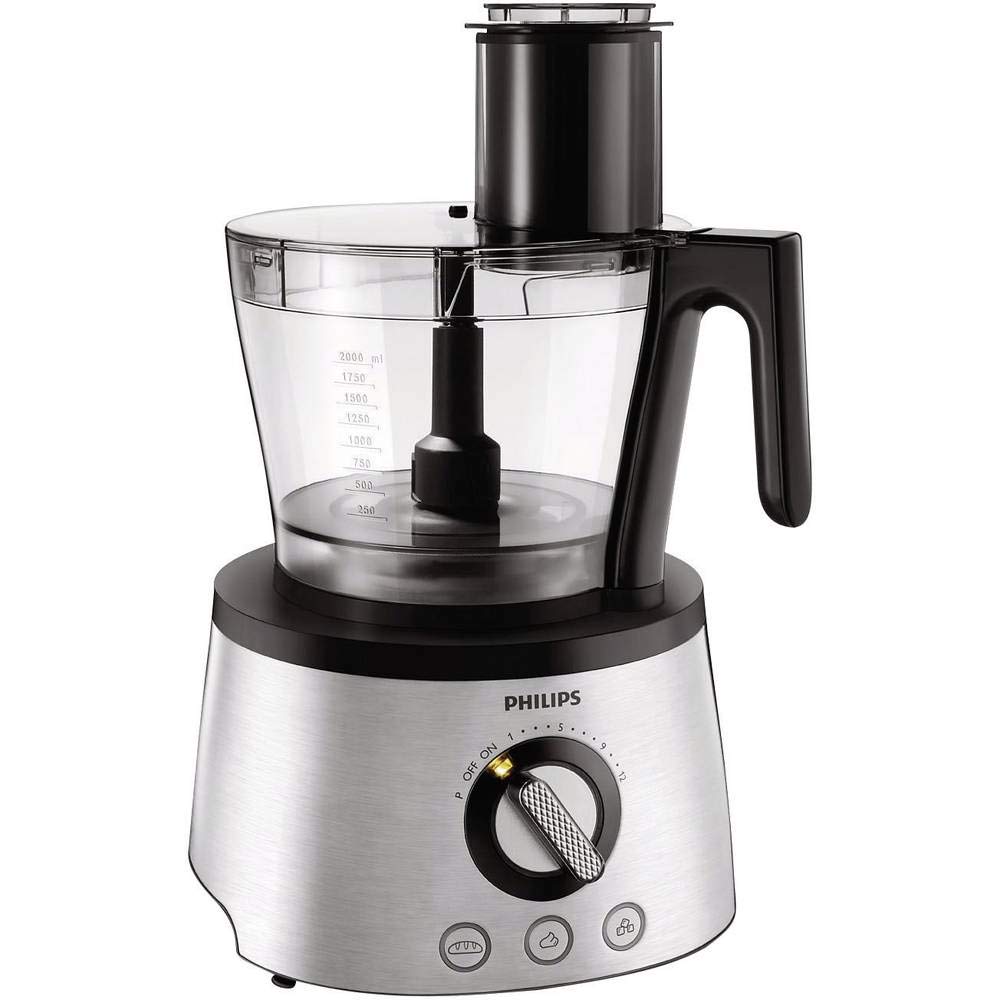 Philips virtuves kombains – 1300W, vairāk nekā 32 funkcijas, 3.4 litru trauks, PowerChop, nerūsējošā tērauda asmens un diski (HR7778/00)