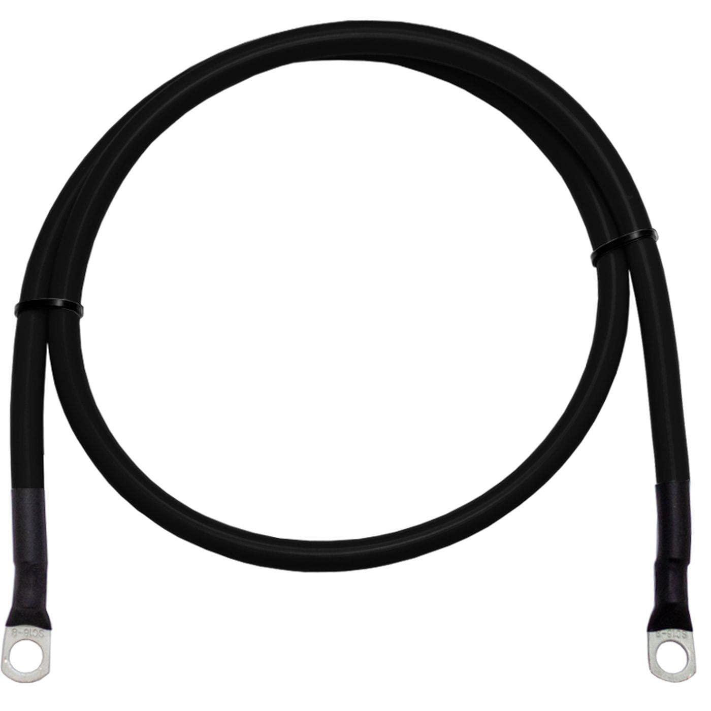 Akumulatora zemējuma kabelis 0,5m, 50mm², melns, 2x cauruļveida kabeļuzgalis M8, 50cm