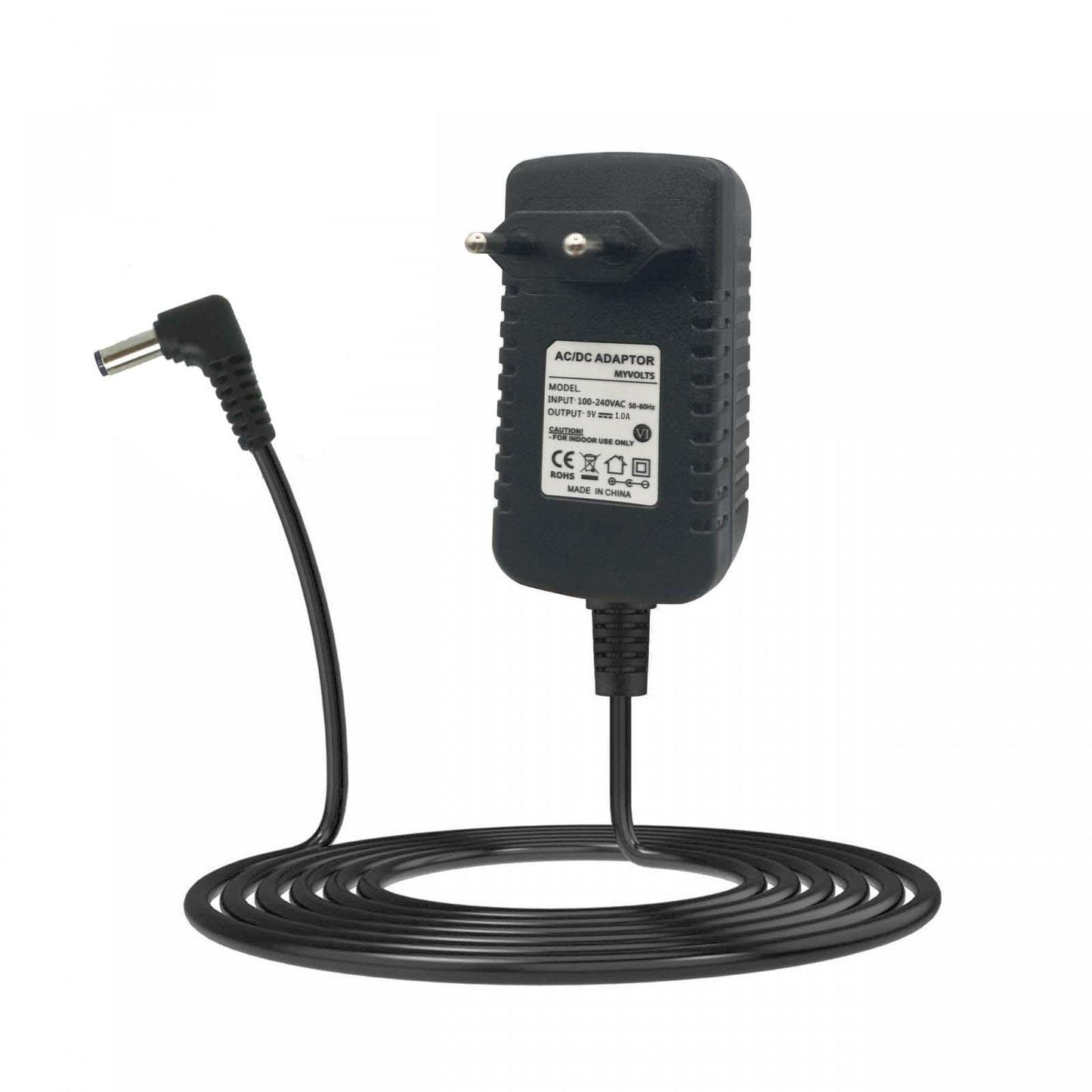 MyVolts 9V ES strāvas adapteris - saderīgs ar Casio CTK-510 klaviatūru, kompakts un efektīvs.