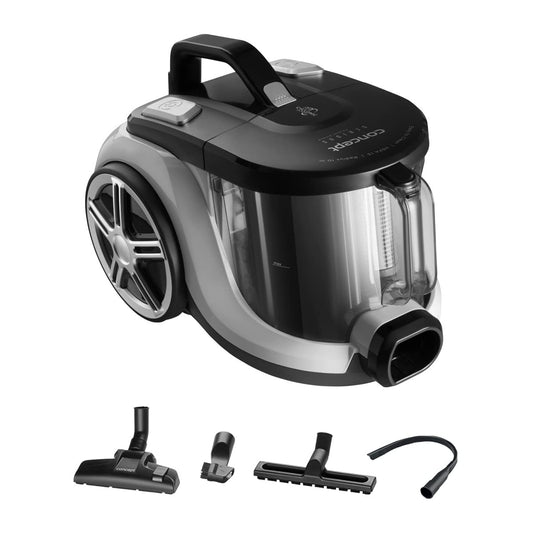Concept VP5130 Vacuum Cleaner - Black, 850W, 2L capacity, 80dB noise level, efficient dust removal.