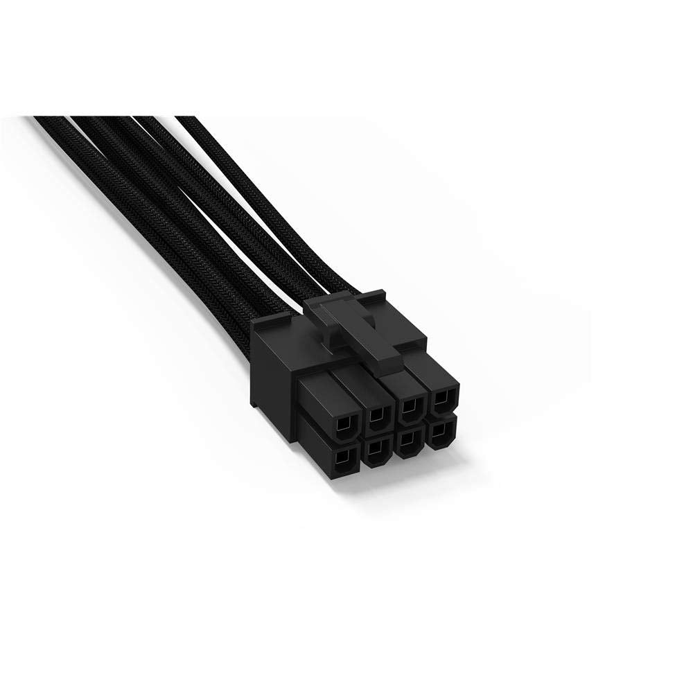 be quiet! POWER CABLE CC-7710, P8 strāvas kabelis CPU, atsevišķi apvalkots, melns, saderīgs ar modulāriem barošanas blokiem