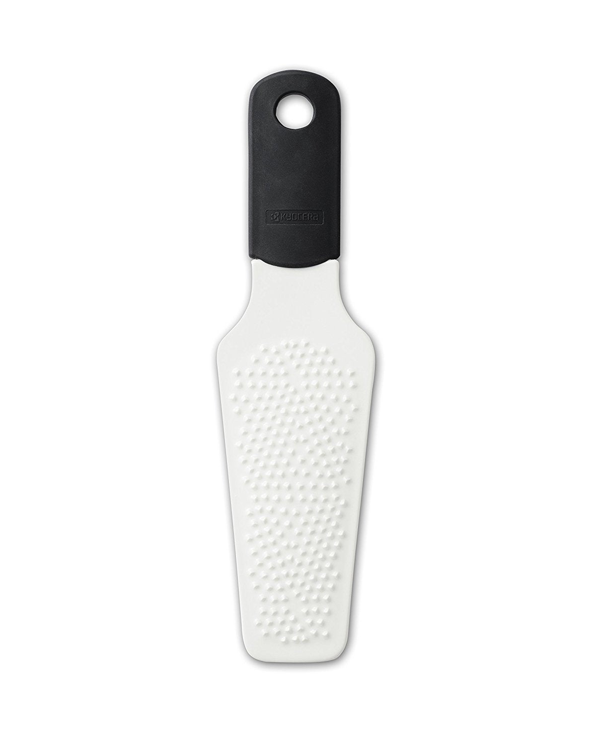 KYOCERA keramikas rīve ar rokturi - melna/balta, plastmasa un keramika, izmērs 23,1 x 6,4 x 1,6 cm