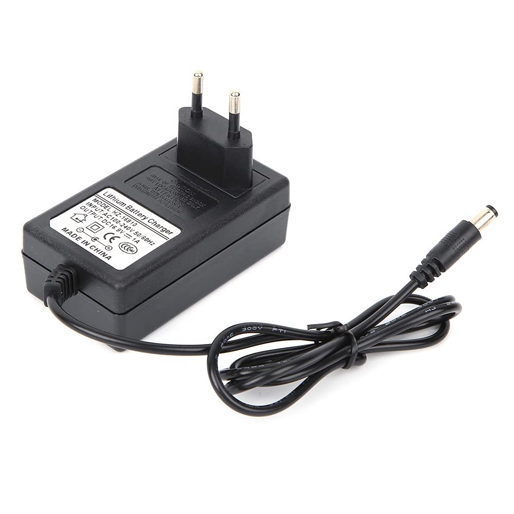 Masažuoklio įkroviklio adapteris, 100-240 V nešiojamas plastikinis masažo pistoleto adapteris, profesionalus masažo įrangos adapteris, salonui ir(欧洲标准 16,8 V)