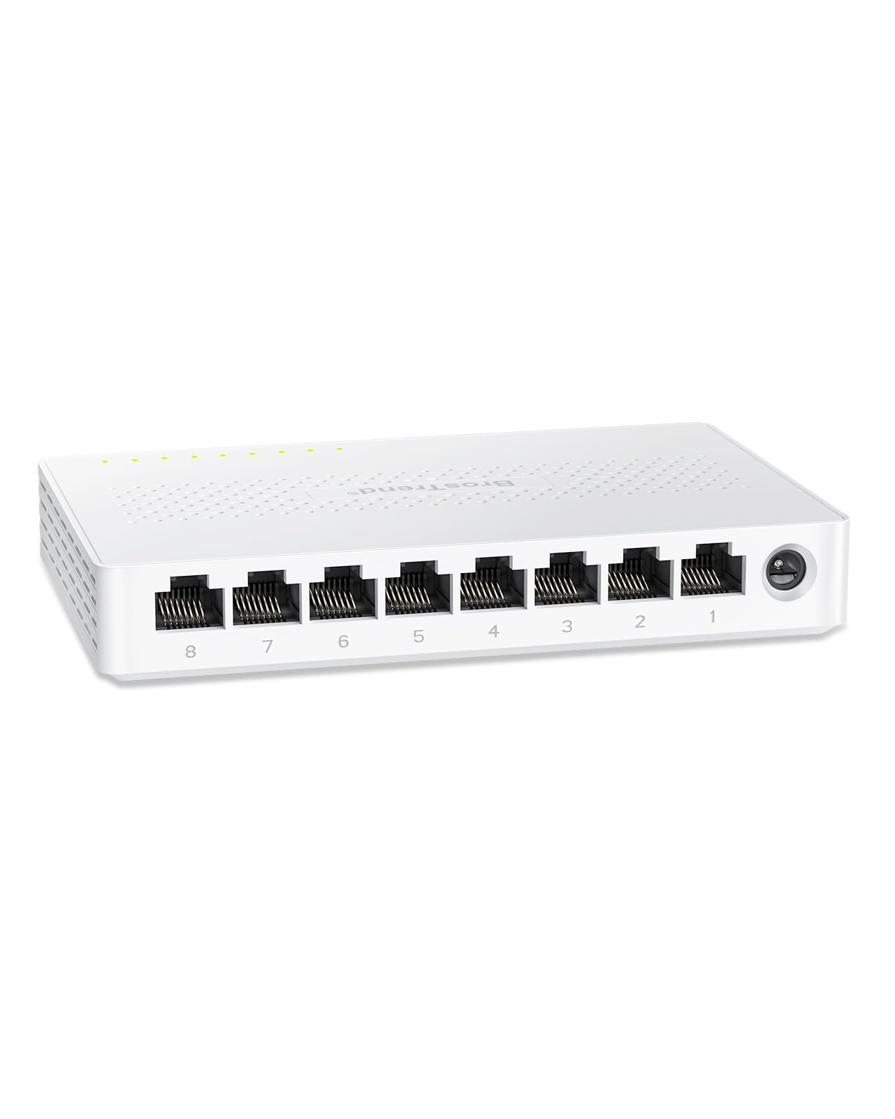 2.5 Gbit/s tīkla slēdzis BrosTrend 8X ar 8 Ethernet portiem, nevadāms