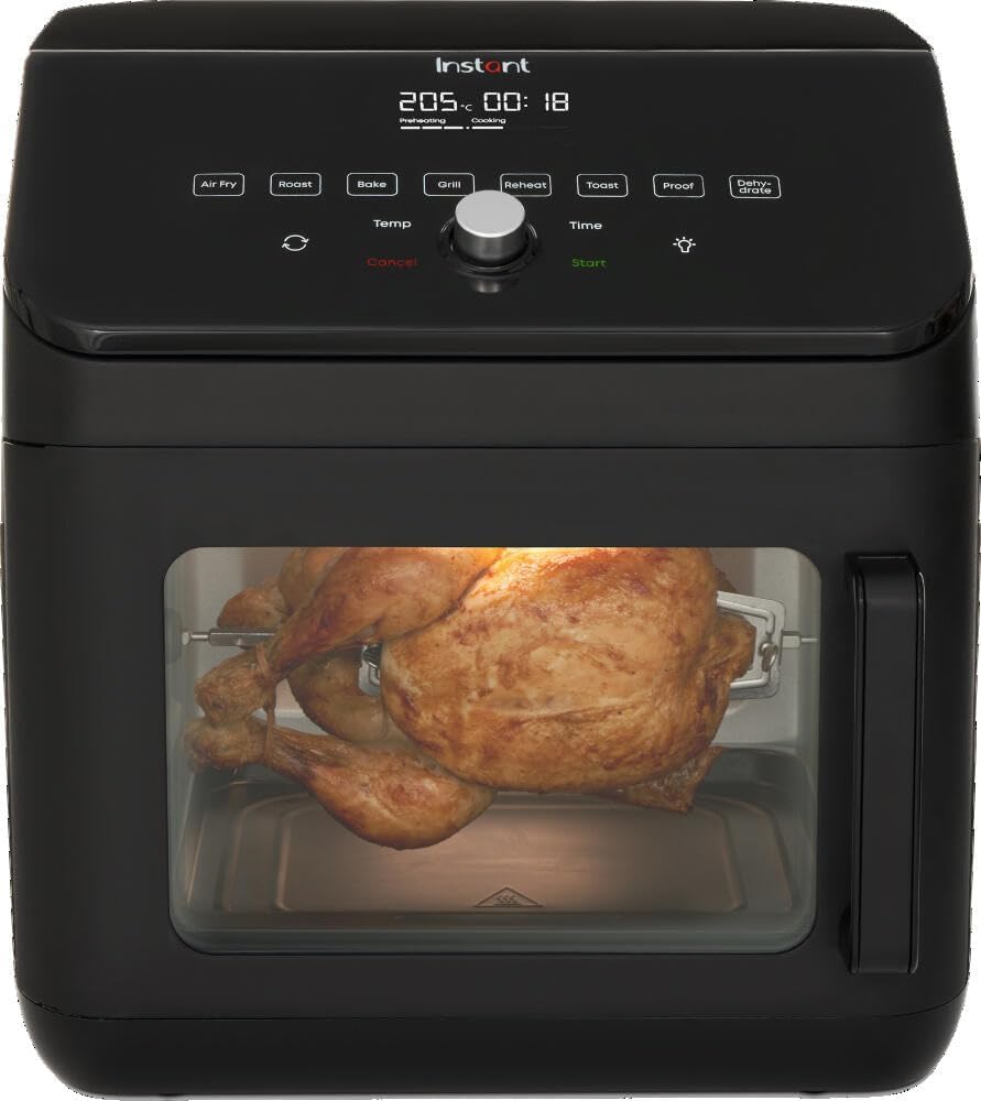 Instant karstā gaisa fritieris cepeškrāsns 13L - XXL ietilpība, 9 programmas, 1700W, fritēšana, grilēšana, cepšana.