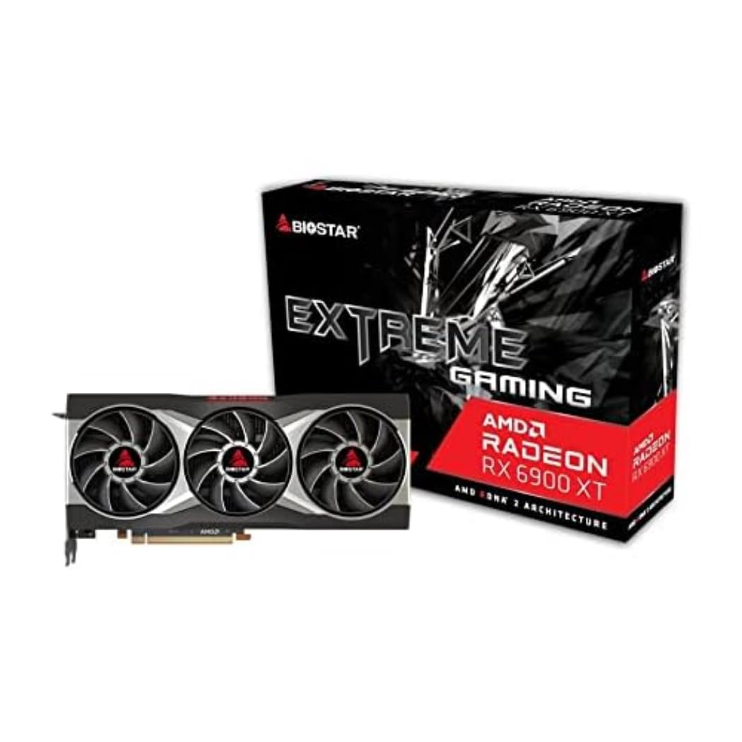 Biostar RX6900XT 16GB VA69T6AMP2 - High-performance graphics card with 16GB memory and advanced cooling technology.