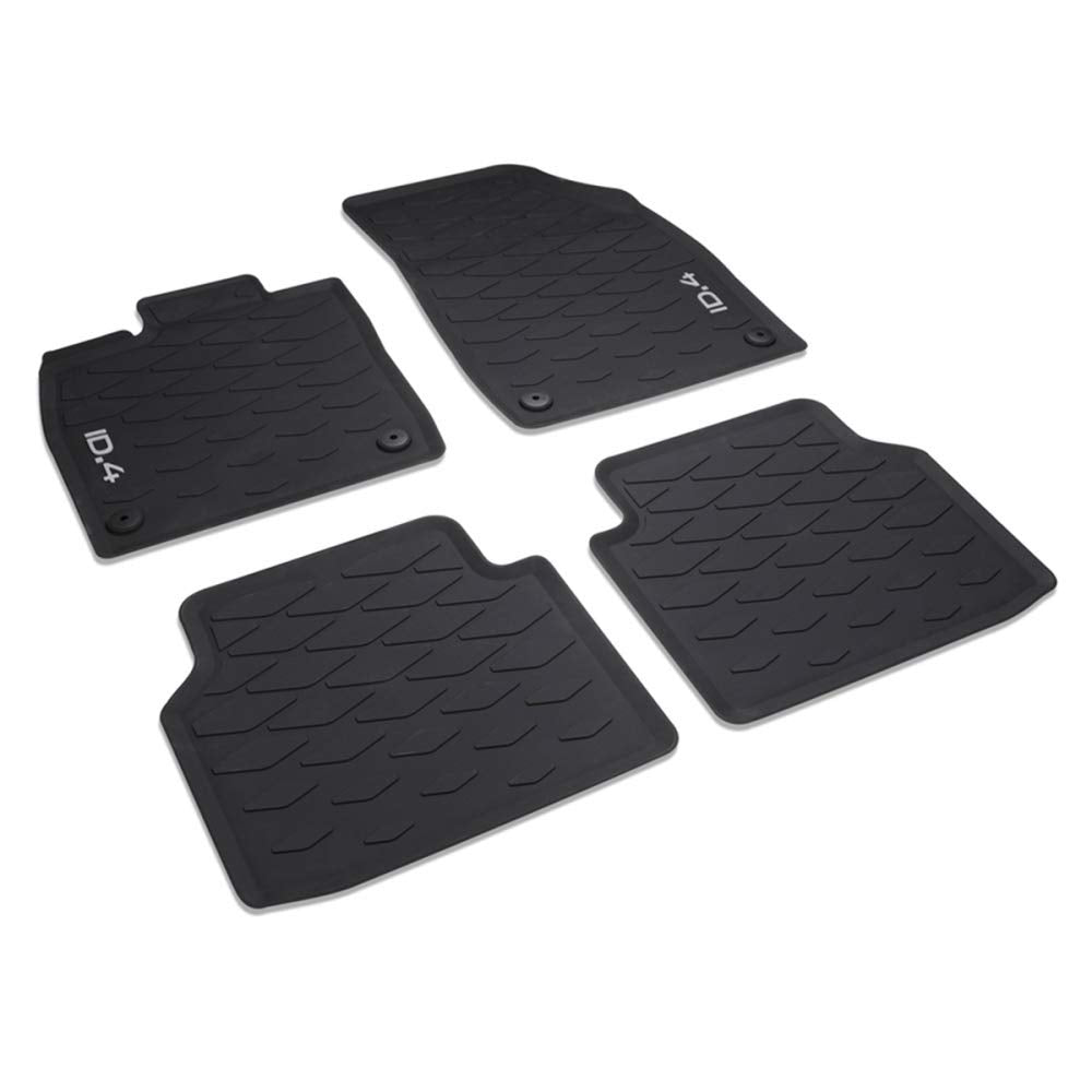 Volkswagen 11B06150082V Gumijas paklāji Premium visu laika apstākļu paklāji 4X gumijas paklāji, ar ID.4 uzrakstu