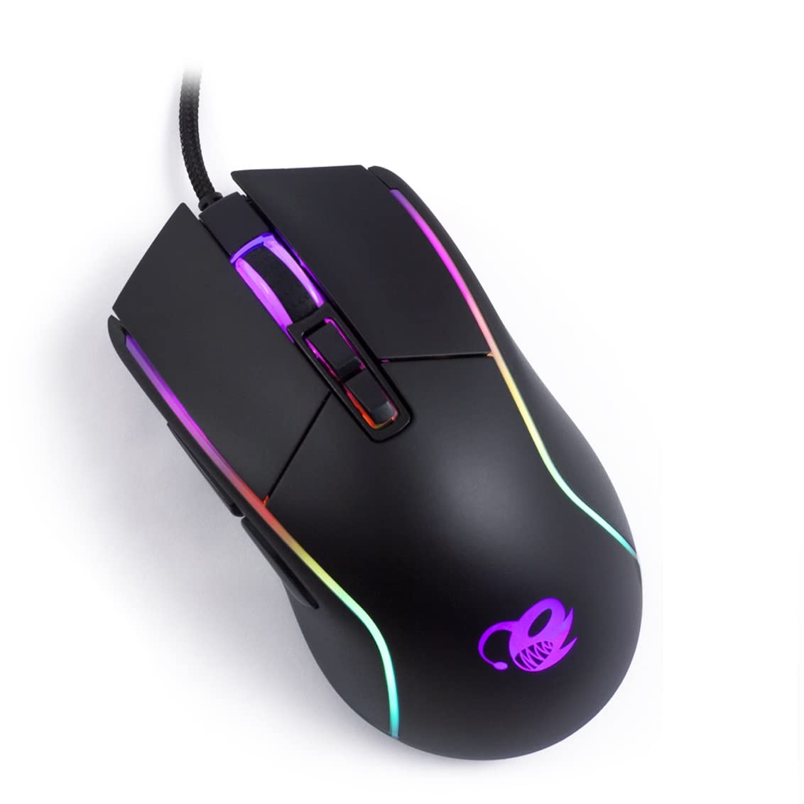 CoolBox DeepDarth Gaming Mouse - 9 RGB lighting modes, programmable, adjustable DPI, wired, 8 buttons, black