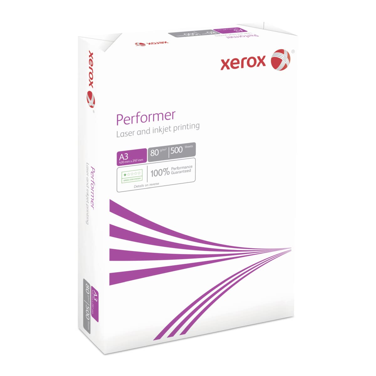 Xerox Performer Paper - A3, 80 g/m², 500 sheets, ideal for copying and printing, bright white finish.