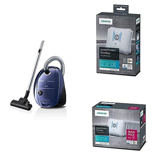 Siemens putekļsūcējs synchropower VS06A111 - grīdas putekļsūcējs ar 4X PowerProtect maisiņiem, 16X VZ16GALL maisiņi.