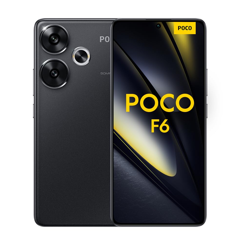Poco F6 - 8GB RAM, 256GB storage, 120Hz AMOLED, 50MP dual camera, 5000mAh battery, 90W TurboCharge, black