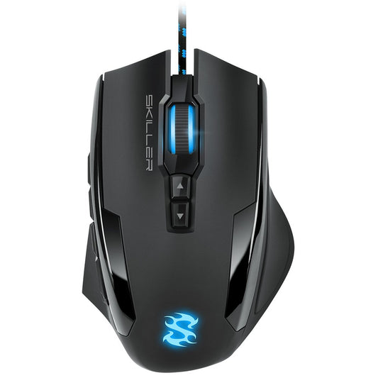 Sharkoon Skiller SGM1 gaming mouse - 10800 DPI, RGB lighting, 12 buttons, weight adjustment system, software.