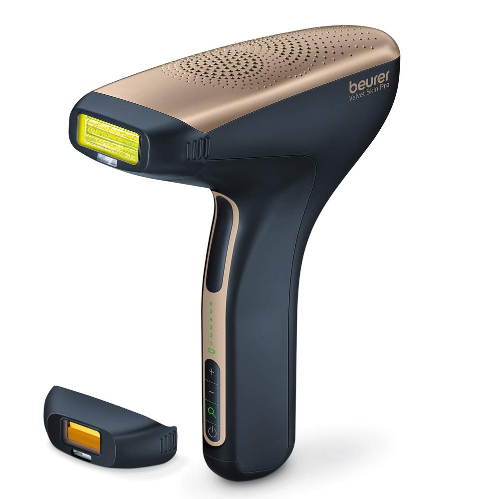 Beurer IPL Velvet Skin Pro - akumulatora matu noņemšanas ierīce ar IPL tehnoloģiju, lietotne, melna, ķermenim, sejai, bikini zonai