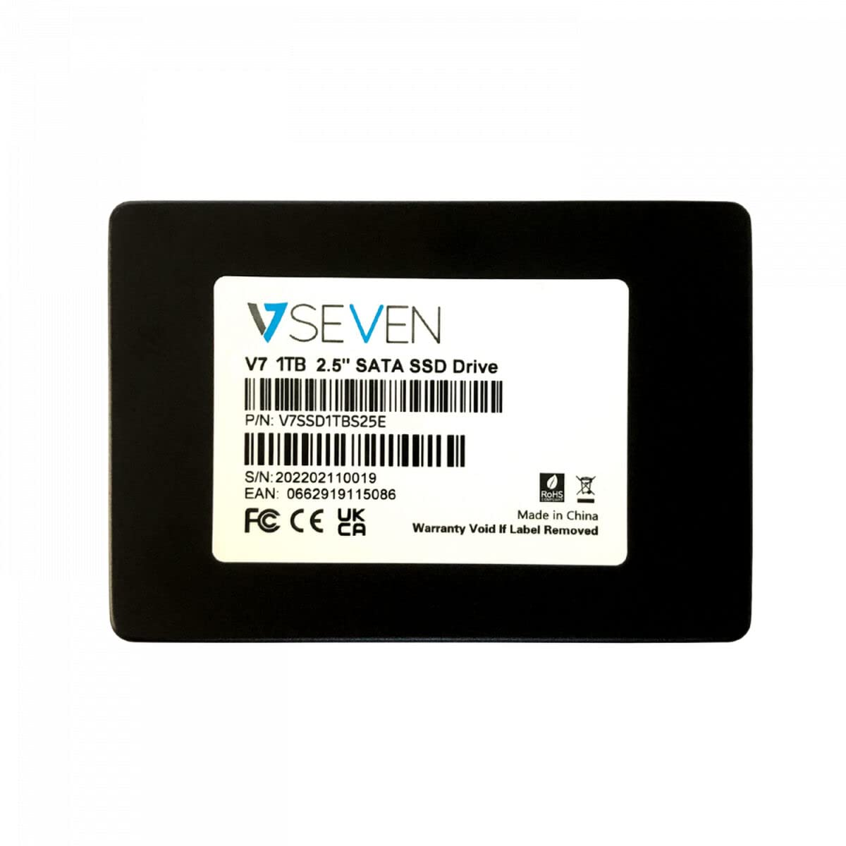 V7 cietais disks V7SSD1TBS25E - 1000 GB, 2.5-inch, high-speed SSD for enhanced storage performance.