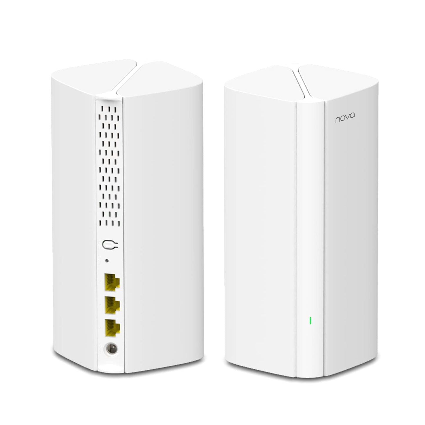 Tenda Nova MX12 Mesh WLAN sistēma - AX3000 Wi-Fi 6 divjoslu Mesh komplekts - ieteicams mājām ar 1-2 guļamistabām - 6xGigabit ports - aizstāj maršrutētāju un atkārtotāju - saderīgs ar Alexa - 2 gabalu komplekts