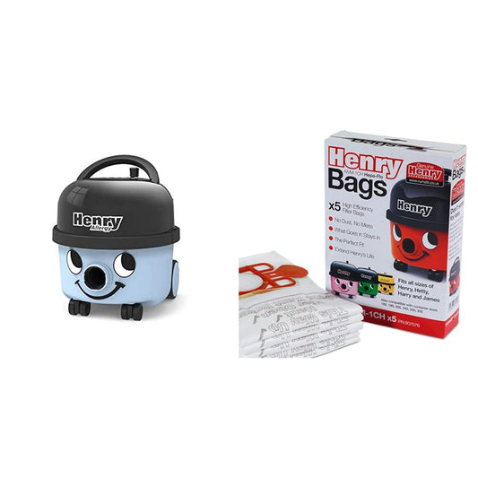 Numatic Henry Allergy HVA160-11 - Light blue vacuum cleaner, 620W, 72dB, includes Henry NVM-1CH dust bag.