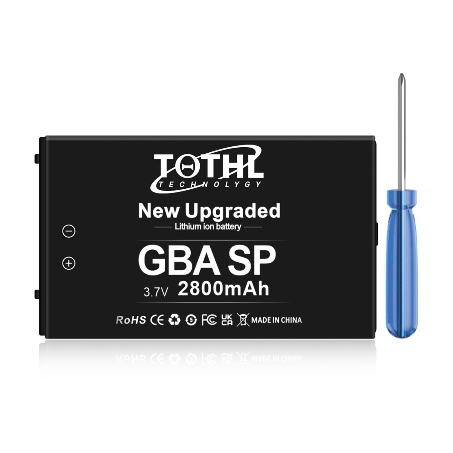 2800mAh 1 gab. Gameboy Advance SP akumulatora komplekts, GBA SP uzlādējams litija jonu akumulators GBA SP, AGS-001, SAM-003 ar instrumentu komplektu