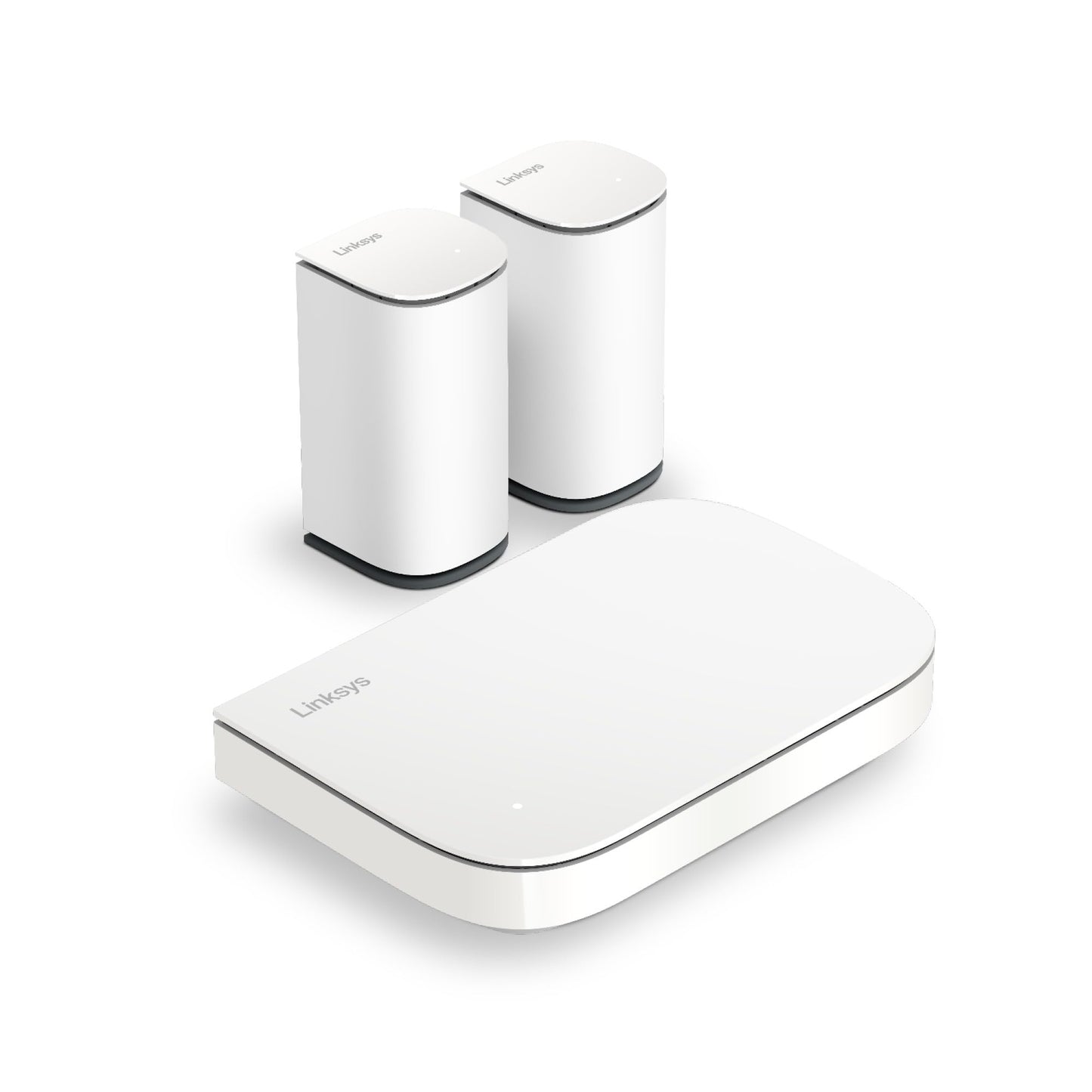 Linksys Velop Micro 6 divjoslu tīkla WLAN sistēma - WiFi 6 maršrutētājs ar līdz 3 Gbit/s līdz 465 m² un 150+ ierīcēm - aizstāj interneta maršrutētāju un paplašinātāju, 3 gabalu komplekts